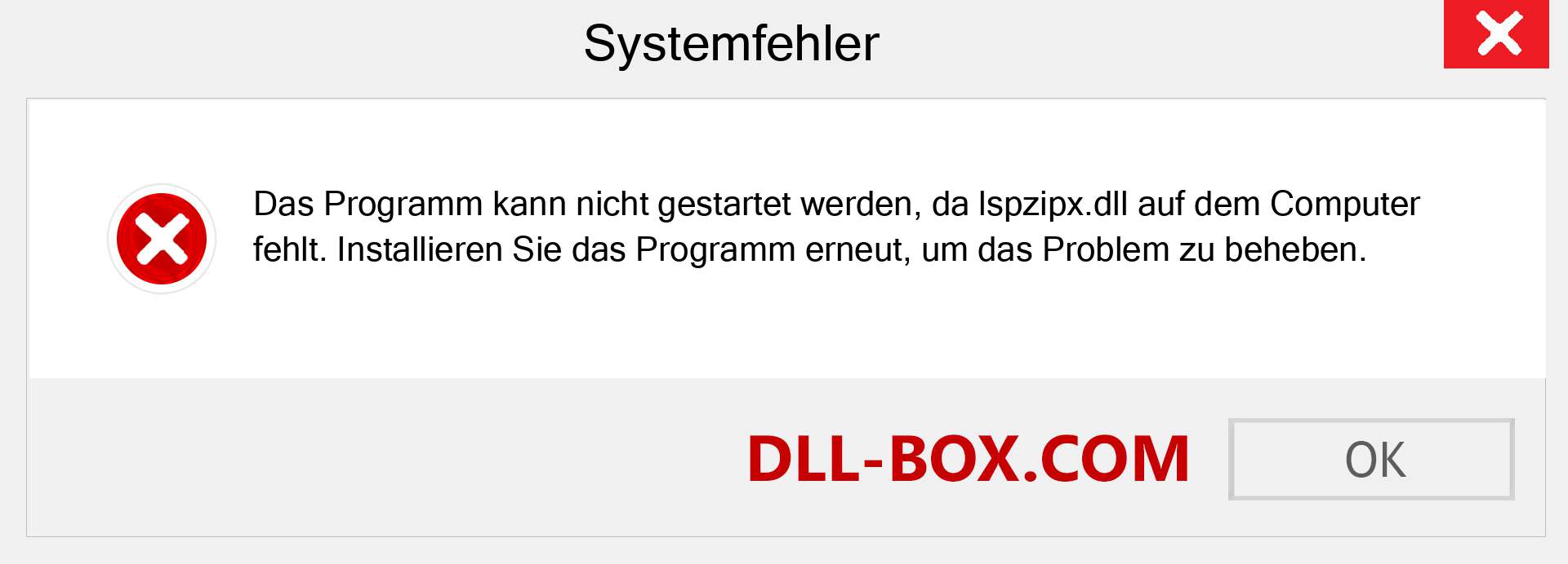 lspzipx.dll-Datei fehlt?. Download für Windows 7, 8, 10 - Fix lspzipx dll Missing Error unter Windows, Fotos, Bildern