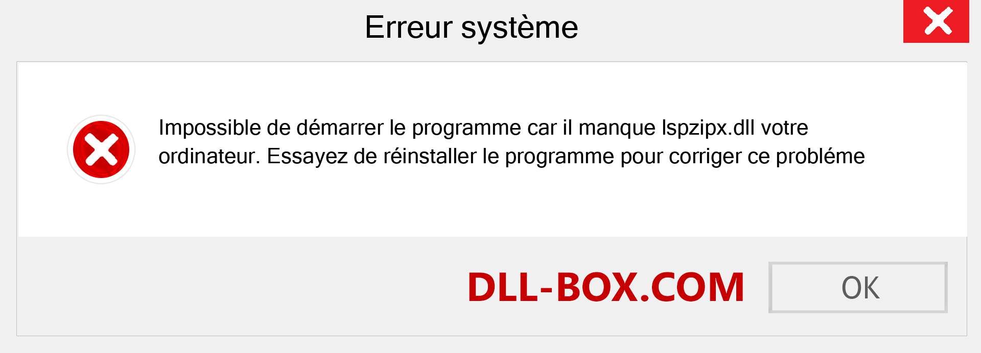 Le fichier lspzipx.dll est manquant ?. Télécharger pour Windows 7, 8, 10 - Correction de l'erreur manquante lspzipx dll sur Windows, photos, images