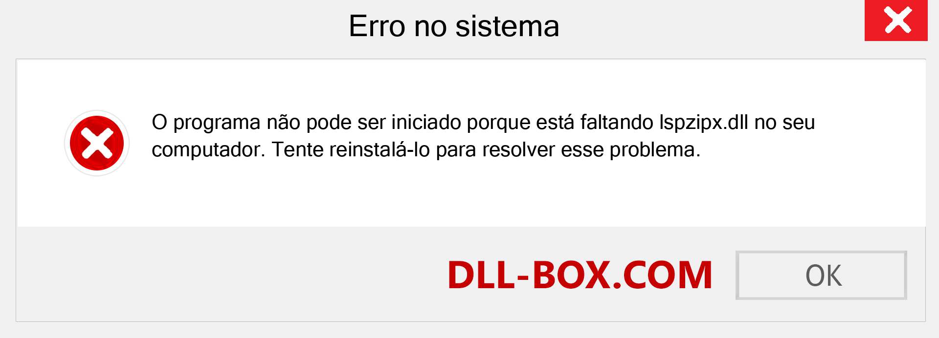 Arquivo lspzipx.dll ausente ?. Download para Windows 7, 8, 10 - Correção de erro ausente lspzipx dll no Windows, fotos, imagens